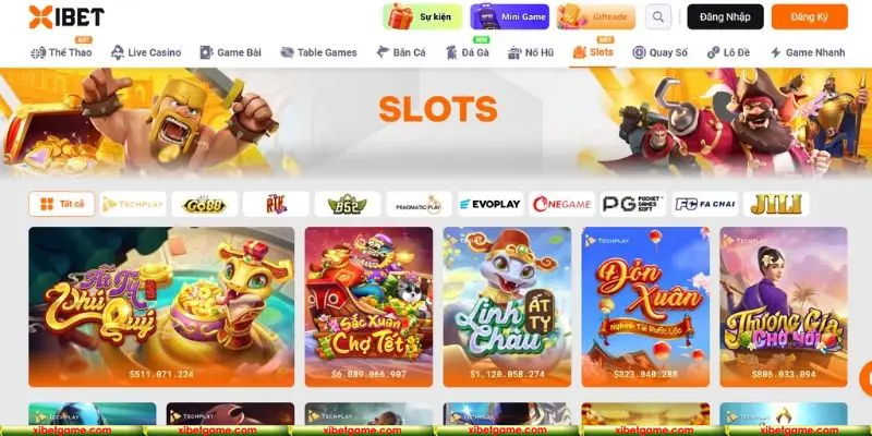 Trang slot game XIBET tuyệt vời, trải nghiệm phong phú